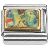 CT7432 Statue of Liberty American Flag Italian Charms
