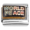 CT7433 World Peace Red White Blue Italian Charms