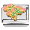 CT7438 Pink Flower Bunch Italian Charms