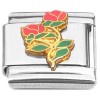 CT7439 Red Flower Vine Italian Charms
