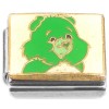 CT7445 Green Cartoon Bear Italian Charms