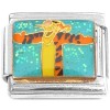 CT7450 Cartoon Tigger Blue Glitter Italian Charms