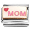 CT7454 Love Mom Glitter Heart Italian Charms