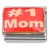 CT7469 Number One Mom Red Italian Charms