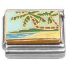 CT7474 Beach Setting Palm Trees Ocean Italian Charms