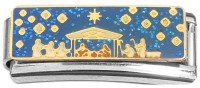 CT7485 Nativity Scene Jesus Birth Superlink Italian Charm