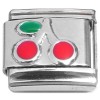 CT7524 Red Cherries Green Stem Italian Charm