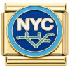 CT7646 New York Subway Goldtone Italian Charm