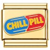 CT7649 Chill Pill Goldtone Italian Charm