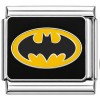 CT7650 Bat Logo Black Italian Charm