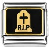 CT7669 RIP Gravestone Italian Charm