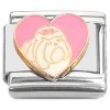 CT7713 Shih Tzu Puppy Dog Pink Heart Italian Charm