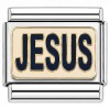 CT7765 Jesus Black Letters Italian Charm
