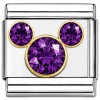 February Mouse Ear Birthstone Italian Charm