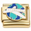 CT7805 Airplane Travel World Gold Base Italian Charm
