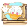 CT7826 Cute Boy Duck Gold Trim Italian Charm
