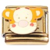 CT7828 Cartoon Tiger Gold Trim Italian Charm