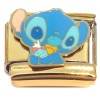 CT7831 Baby Stitch Gold Base Italian Charm.