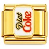 CT7840 Diet Soda Goldtone Trim Italian Charm.