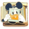 CT7842 Duck Mouse Frame Goldtone Trim Italian Charm.