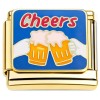 CT7857 Cheers Mugs Gold Base Italian Charm
