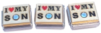 CT7993 Assorted I Love My Son Italian Charm