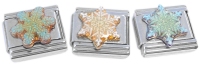 CT7995 Assorted Snowflakes Italian Charms