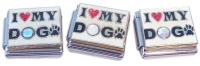 CT7998 Assorted I Love My Dogs Italian Charms