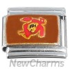 CT8005 Ocean Sea Turtle on Brown Italian Charm