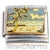 CT8030 Palm Tree Beach Sky Clouds Italian Charm