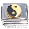 CT8044 Black White Yin and Yang Yinyang Italian Charm