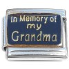 CT8055 In Memory of my Grandma on Black Italian Charm