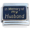 CT8059 In Memory of my Husband on Black Italian Charm