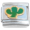 CT8127 Spiky Green Cactus Italian Charm