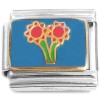 CT8138 Flowers on Blue Italian Charm