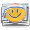 CT8148 Happy Face Smile Bandana Red White Blue Italian Charm