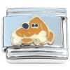 CT8191 Puppy Dog with Bone Italian Charm
