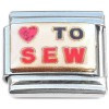 CT8206 Love to Sew Red Heart Italian Charm