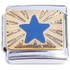 CT8218 Blue Star Sparkles Italian Charm