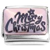 CT8253 Merry Christmas Rose Goldtone Italian Charm