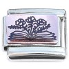 CT8289 Flowers Book Rosegold Italian Charm