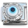 CT8298 Raised Protective Evil Eye Italian Charm