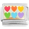CT8306 Multicolor Hearts Love Italian Charm