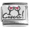 CT8318 Cheers Glasses Hearts Italian Charm