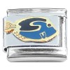 CT8358 Fish Blue Black Dori Italian Charm