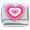 CT8483 Multi Heart Red Pink White Love Italian Charm