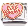 CT8777 Girl Power Heart Italian Charm