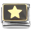 CT8872 Star on Black Italian Charm