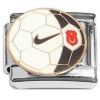 CT8878 Soccer Ball White Black Italian Charm