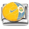 CT8879 Soccer Ball Yellow Blue Italian Charm